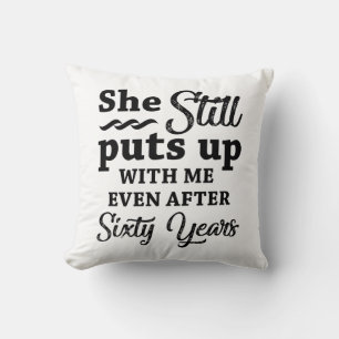 Funny 60th Wedding Anniversary Cushion