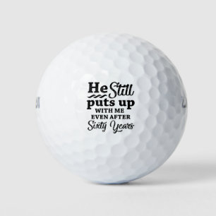 Funny 60th Wedding Anniversary Golf Balls