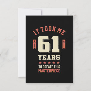 Funny 61 Years Old - 61st Birthday Gift RSVP Card
