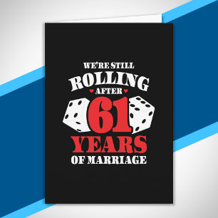 Funny 61st Anniversary Couples Married 61 Years Card