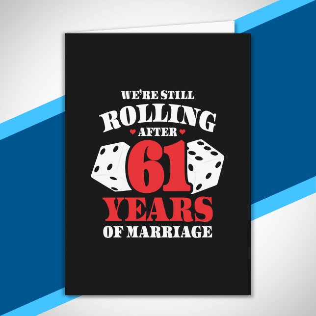 Funny 61st Anniversary Couples Married 61 Years Card (Creator Uploaded)