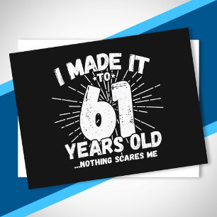 Funny 61st Birthday Quote Sarcastic 61 Year Old Postcard