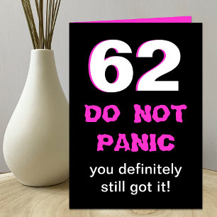 Funny 62nd Birthday Card for Women