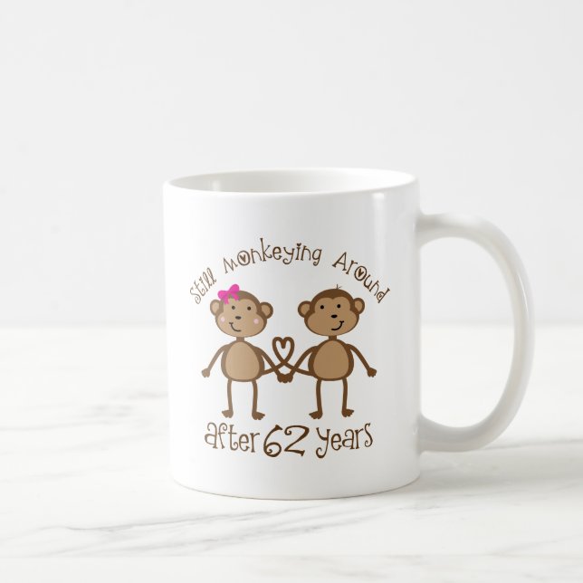 Funny 62nd Wedding Anniversary Gifts Coffee Mug (Right)