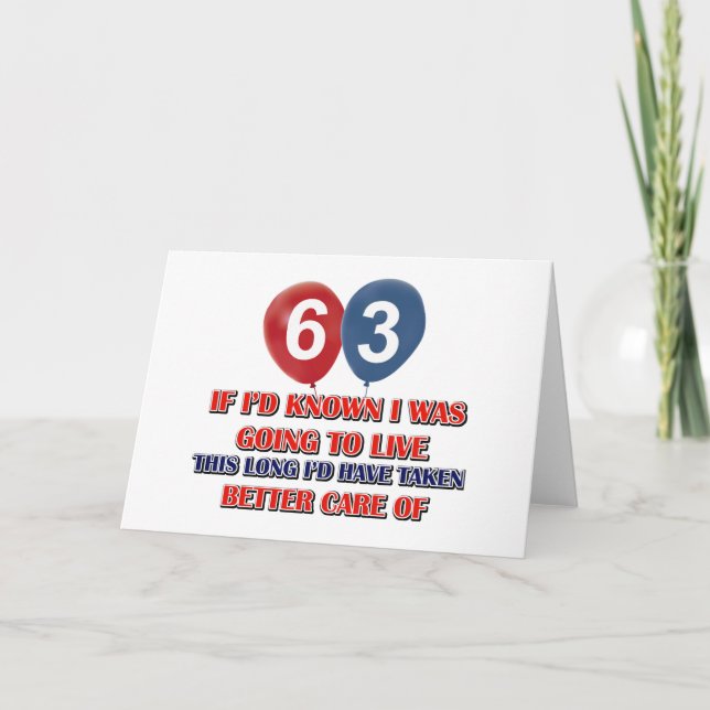 Funny 64 year old birthday card (Front)