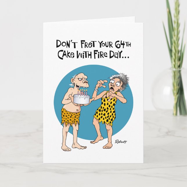 Funny 64th Birthday Card (Front)