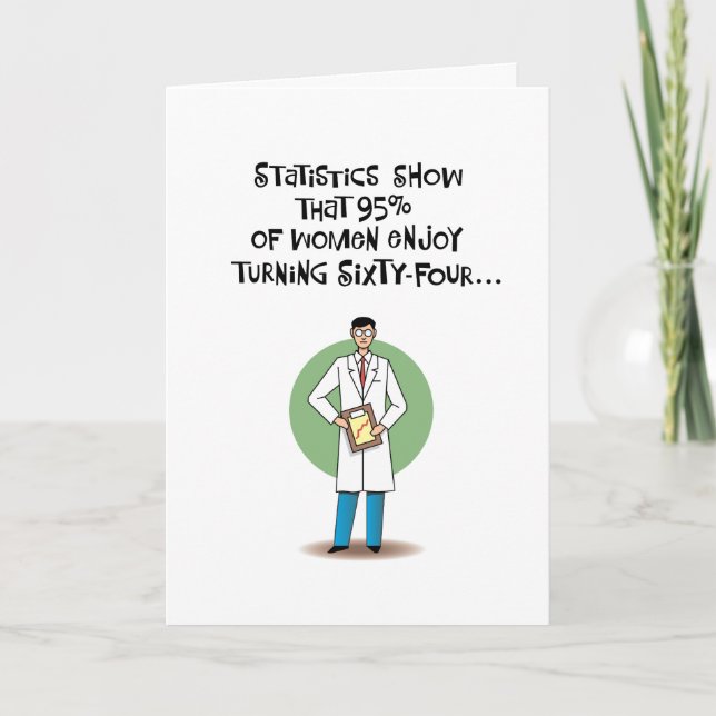 Funny 64th Birthday Card (Front)