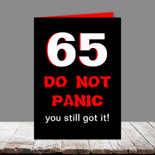 Funny 65th Birthday Card for Men