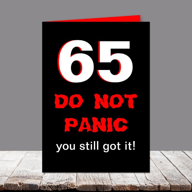 Funny 65th Birthday Card for Men (Creator Uploaded)