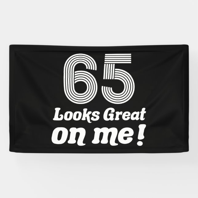 Funny 65th Birthday For Her Banner (Horizontal)