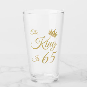 Funny 65th Birthday For Men Glass