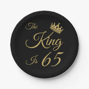 Funny 65th Birthday For Men Paper Plate