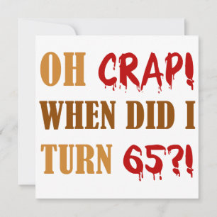 Funny 65th Birthday Gag Gift Card
