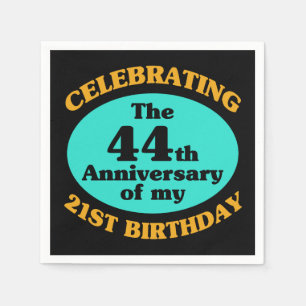Funny 65th Birthday Gag Gift Napkin