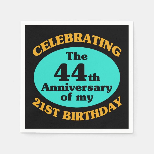 Funny 65th Birthday Gag Gift Napkin (Front)