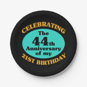 Funny 65th Birthday Gag Gift Paper Plate
