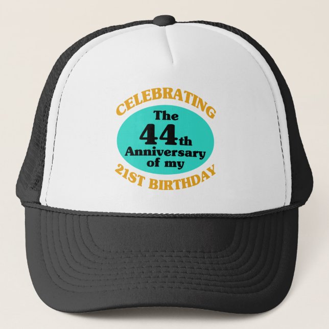 Funny 65th Birthday Gag Gift Trucker Hat (Front)