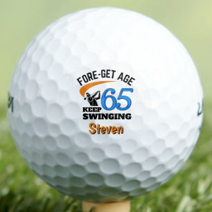 Funny 65th Birthday Golfer Joke Gift Idea Golf Balls