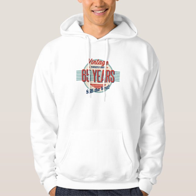 Funny 65th Birthday Old Fashioned Hoodie (Front)