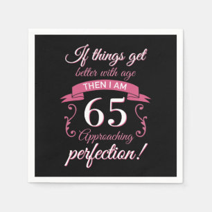 Funny 65th Birthday 'Perfection' Napkin
