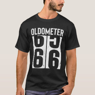 Funny 66 Years Old 66th Birthday Odometer Oldomete T-Shirt