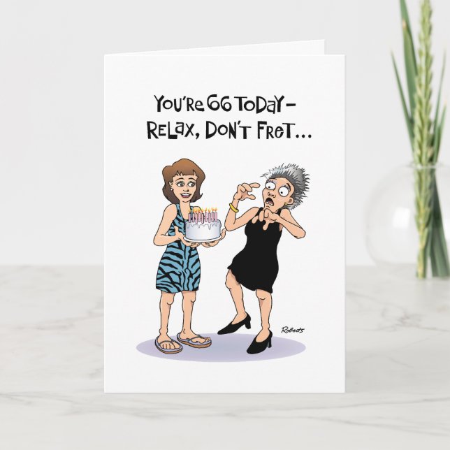 Funny 66th Birthday Card (Front)