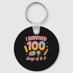 Funny 67 100th Day Of School Teacher 100 Days 6 7  Key Ring
