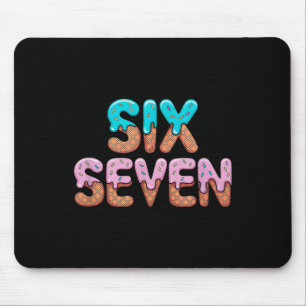 Funny 67 6 7 Drippy Bright Colors Ice Cream Style  Mouse Mat