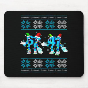 Funny 67 And 41 Christmas Ugly Sweater For Boys Ki Mouse Mat
