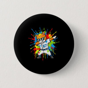 Funny 67 Baseball Dabbing Cat 6 7 Dripng Ice Cream Cm Round Badge