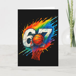 Funny 67 Basketball Six Seven 6 7 Meme 67 Card