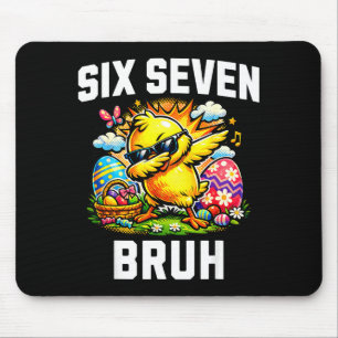 Funny 67 bruh easter dabbing chick meme six seven mouse mat