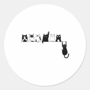 Funny 67 Cats Meme Teacher Classic Round Sticker