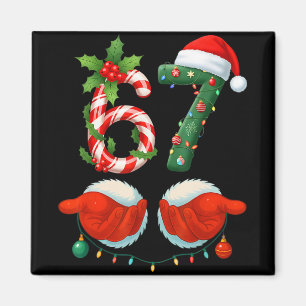 Funny 67 Christmas 6 7 Meme Pajamas Holiday Gen Al Magnet