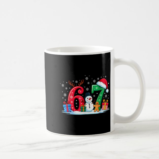 Funny 67 Christmas 6 7 Six Seven Meme 6 7 Matching Coffee Mug (Right)