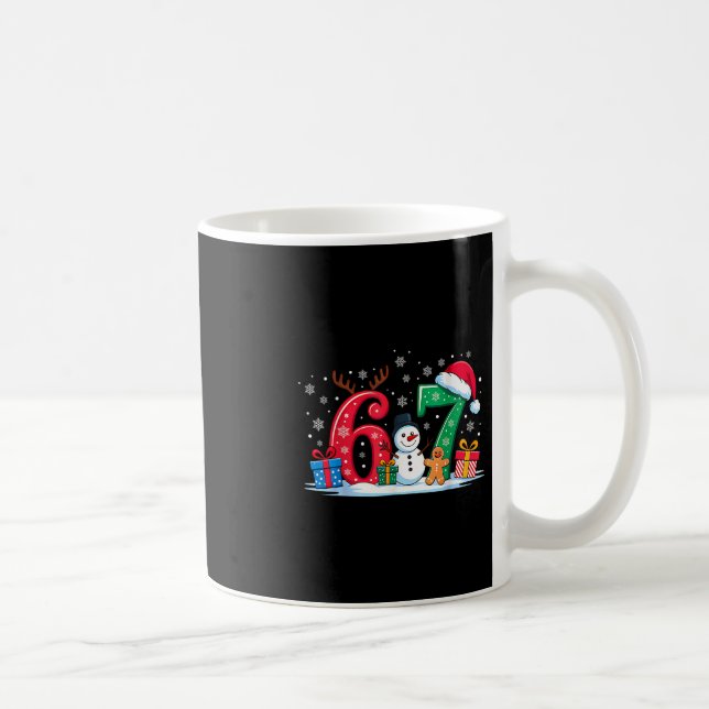 Funny 67 Christmas 6 7 Six Seven Meme 6 7 Matching Coffee Mug (Right)