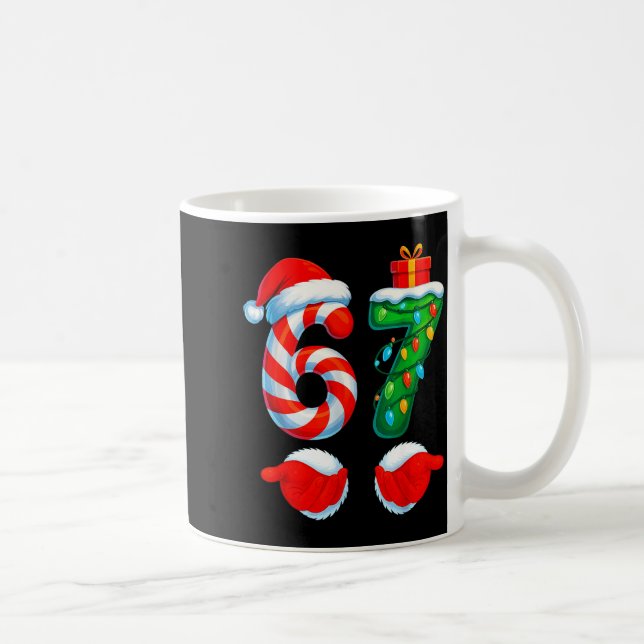 Funny 67 Christmas 6 7 Six Seven Meme Kids Men Boy Coffee Mug (Right)