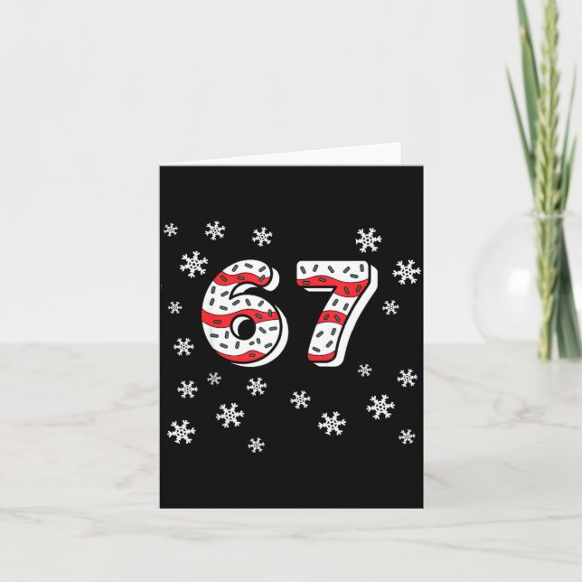 Funny 67 Christmas Cakes 67 Funny Kid 67 Christmas Card (Front)