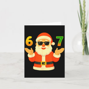 Funny 67 Christmas Design For Jolly Meme Fans  Card