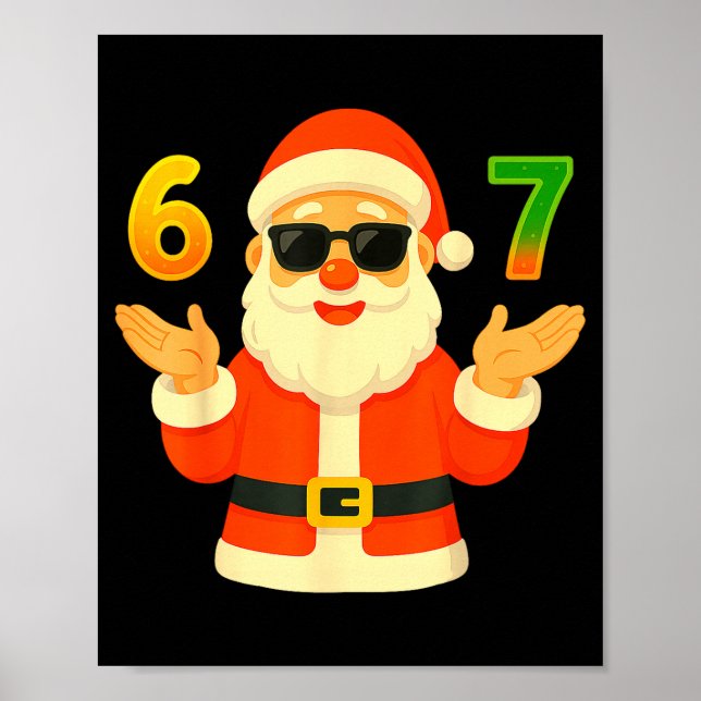 Funny 67 Christmas Design For Jolly Meme Fans  Poster (Front)