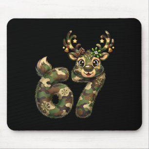 Funny 67 Christmas Holiday Camo Hunting Reindeer D Mouse Mat