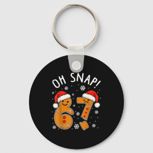 Funny 67 Christmas Oh Snap Gingerbread Man 6 7 Mem Key Ring