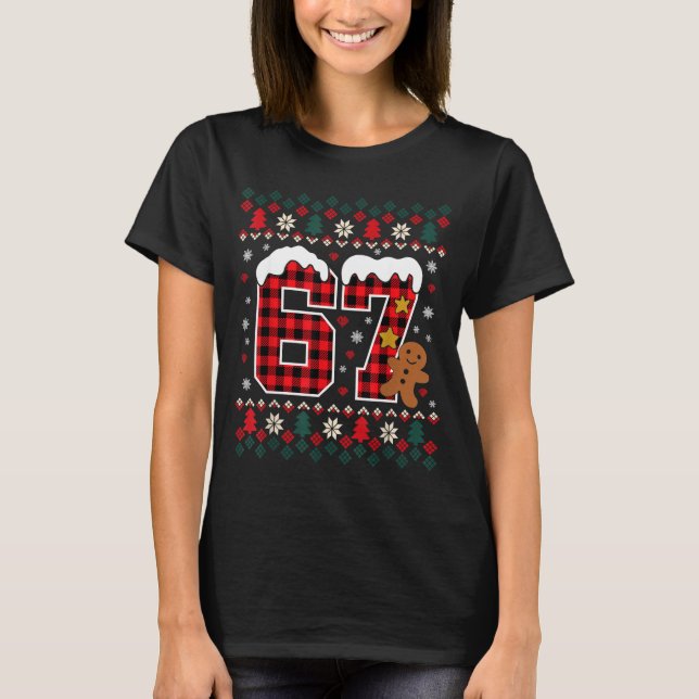 Funny 67 Christmas Pajamas Shirt Six Seven Meme Br (Front)