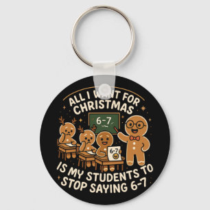 Funny 67 Christmas Pajamas Shirt Six Seven Meme Br Key Ring