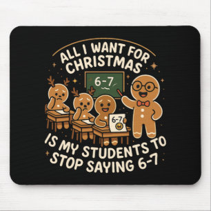 Funny 67 Christmas Pajamas Shirt Six Seven Meme Br Mouse Mat