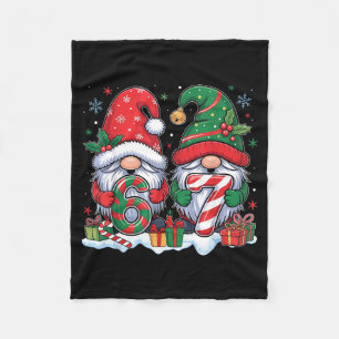 Funny 67 Christmas Pajamas Six Seven Meme 67 Gnome Fleece Blanket