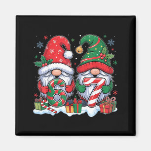 Funny 67 Christmas Pajamas Six Seven Meme 67 Gnome Magnet