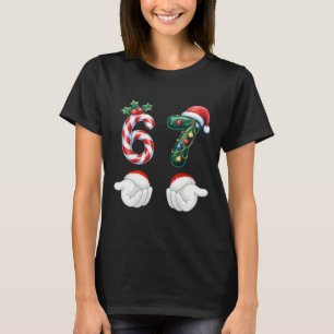 Funny 67 Christmas Pajamas Six Seven Meme 6 7 Elf T-Shirt