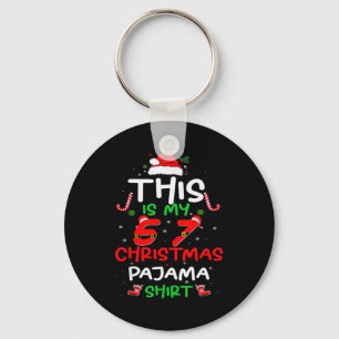 Funny 67 Christmas Pyjamas Shirt Six Seven Meme Br Key Ring
