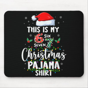Funny 67 Christmas Pyjamas Shirt Six Seven Meme Br Mouse Mat